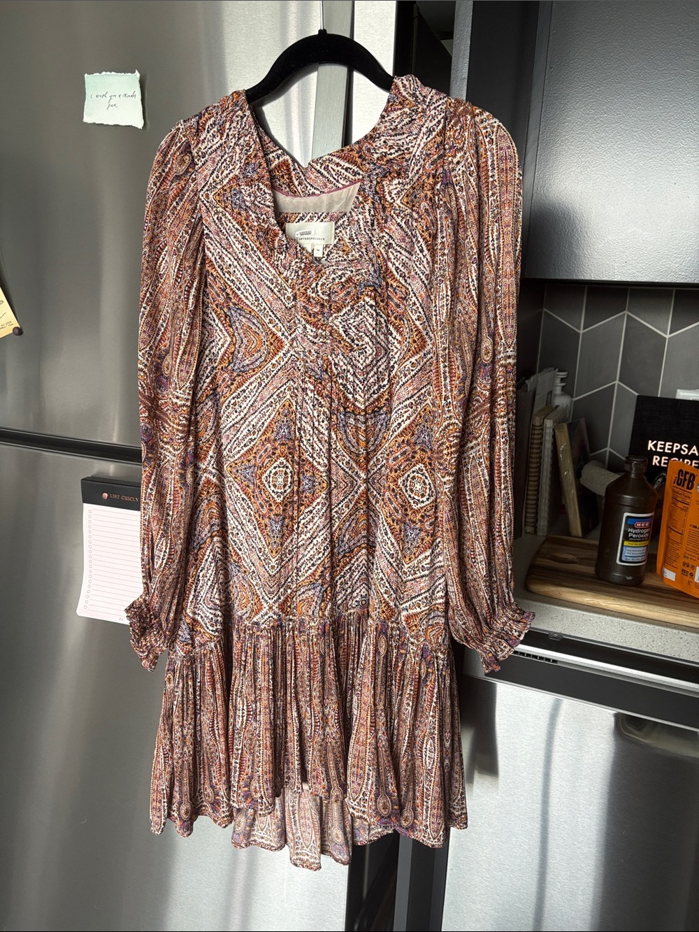 Anthropologie high low swing dress